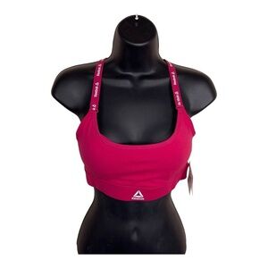 New Small Reebok Fuchsia Pink Sports Bra Racerback Athletic Activewear